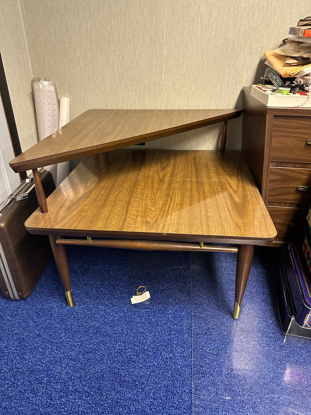 MCM Two Tier Boomerang Table