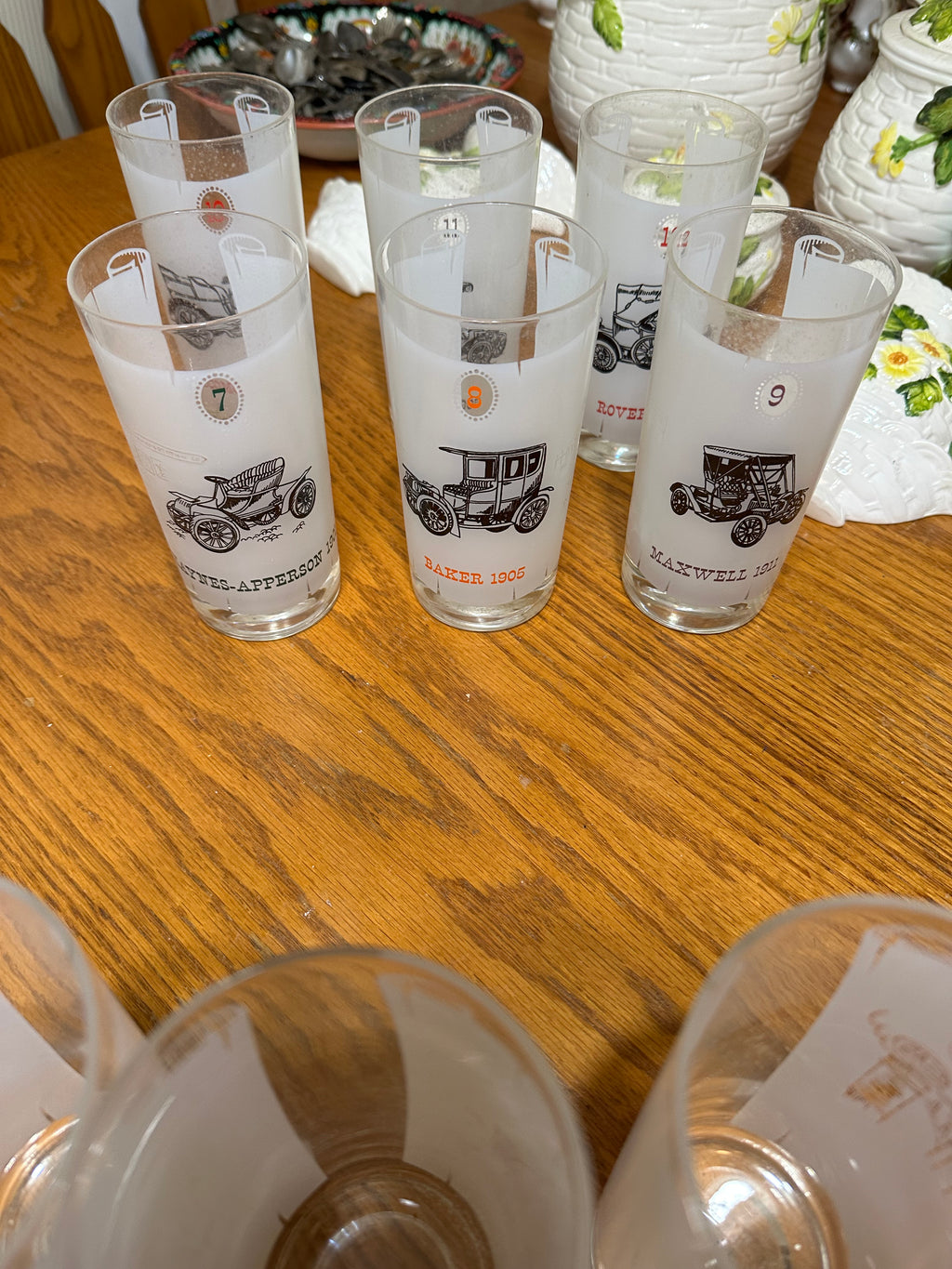 Vintage Car 12 Piece Glass Collection