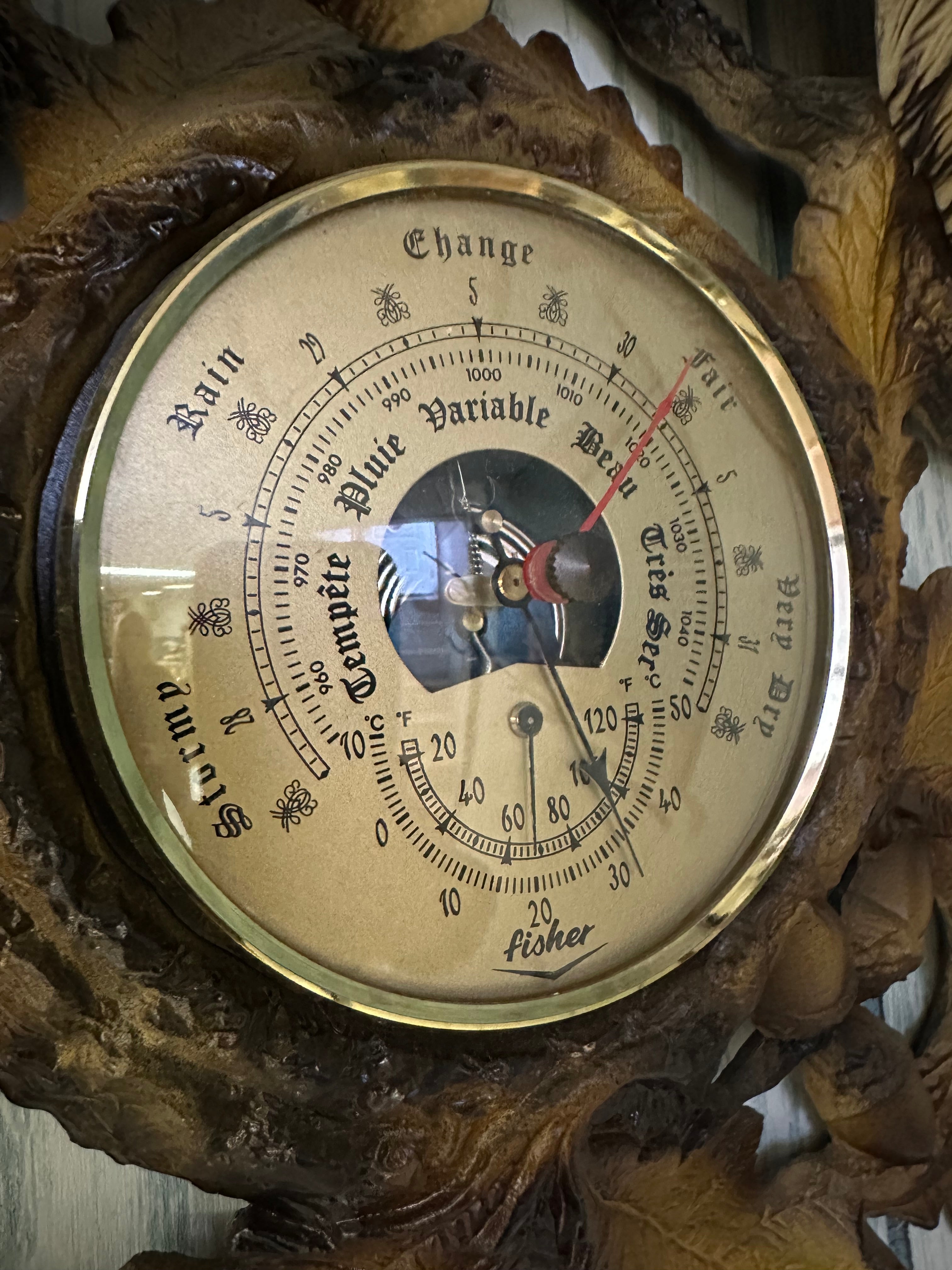Fisher France Elk Barometer