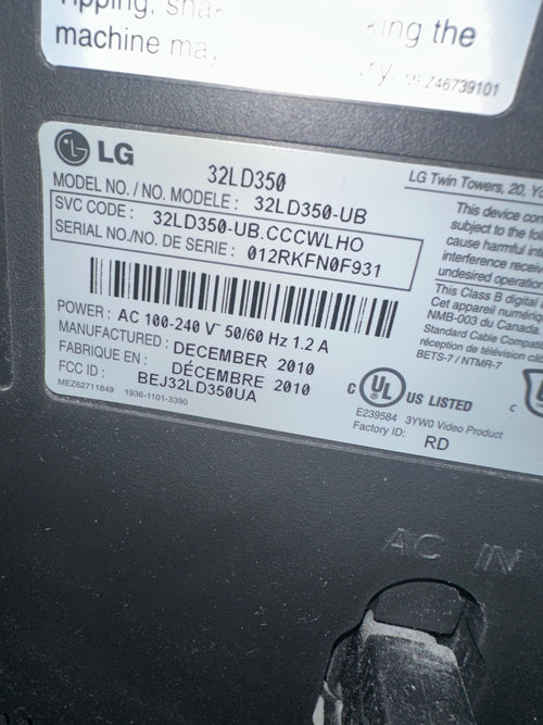 32” LG TV