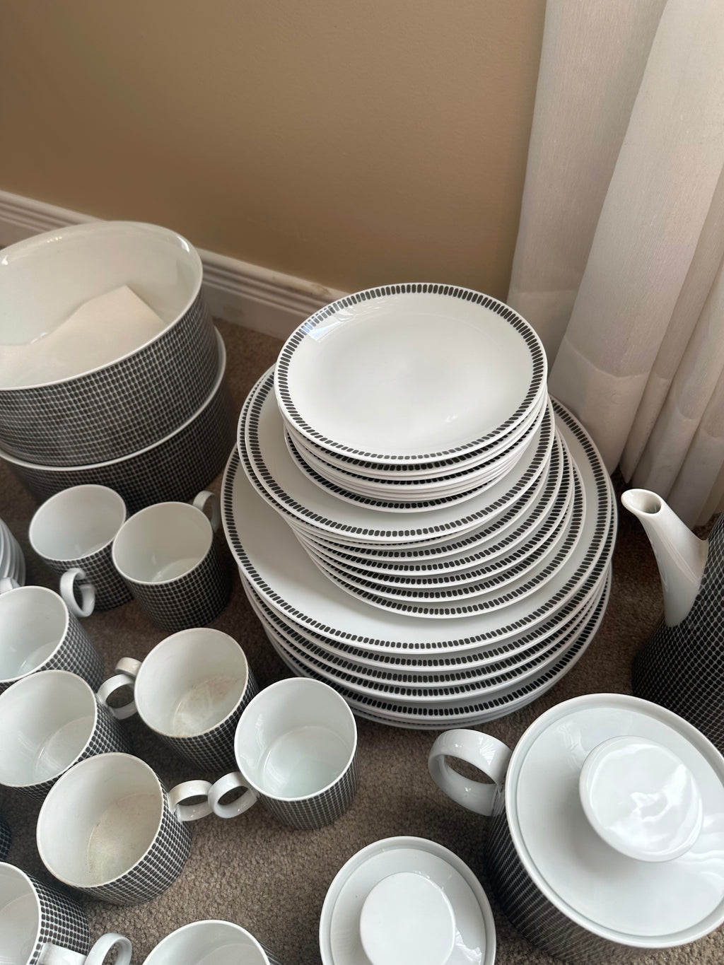 MCM Rosenthal Medallion Onyx Set