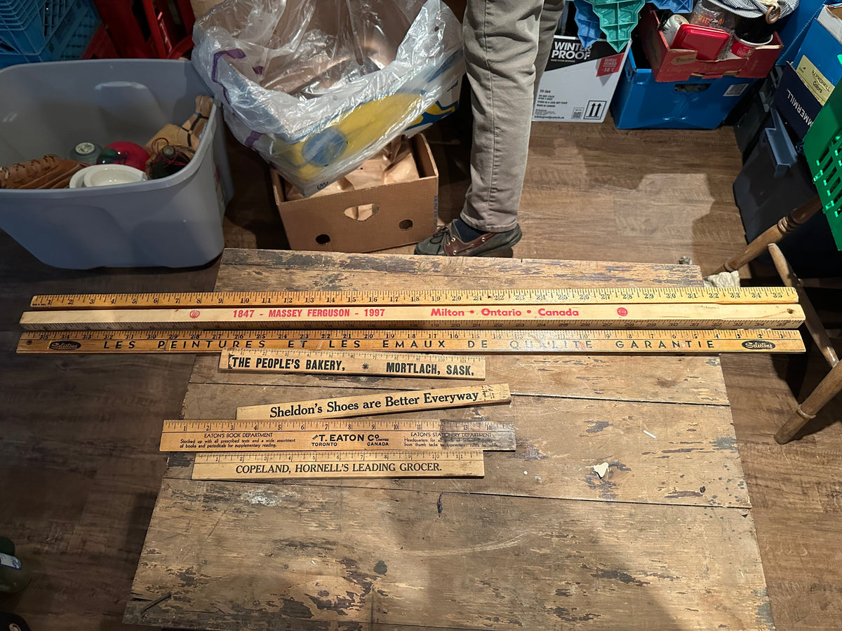 Lot #5 Vintage Advertising Rulers/Meter Sticks