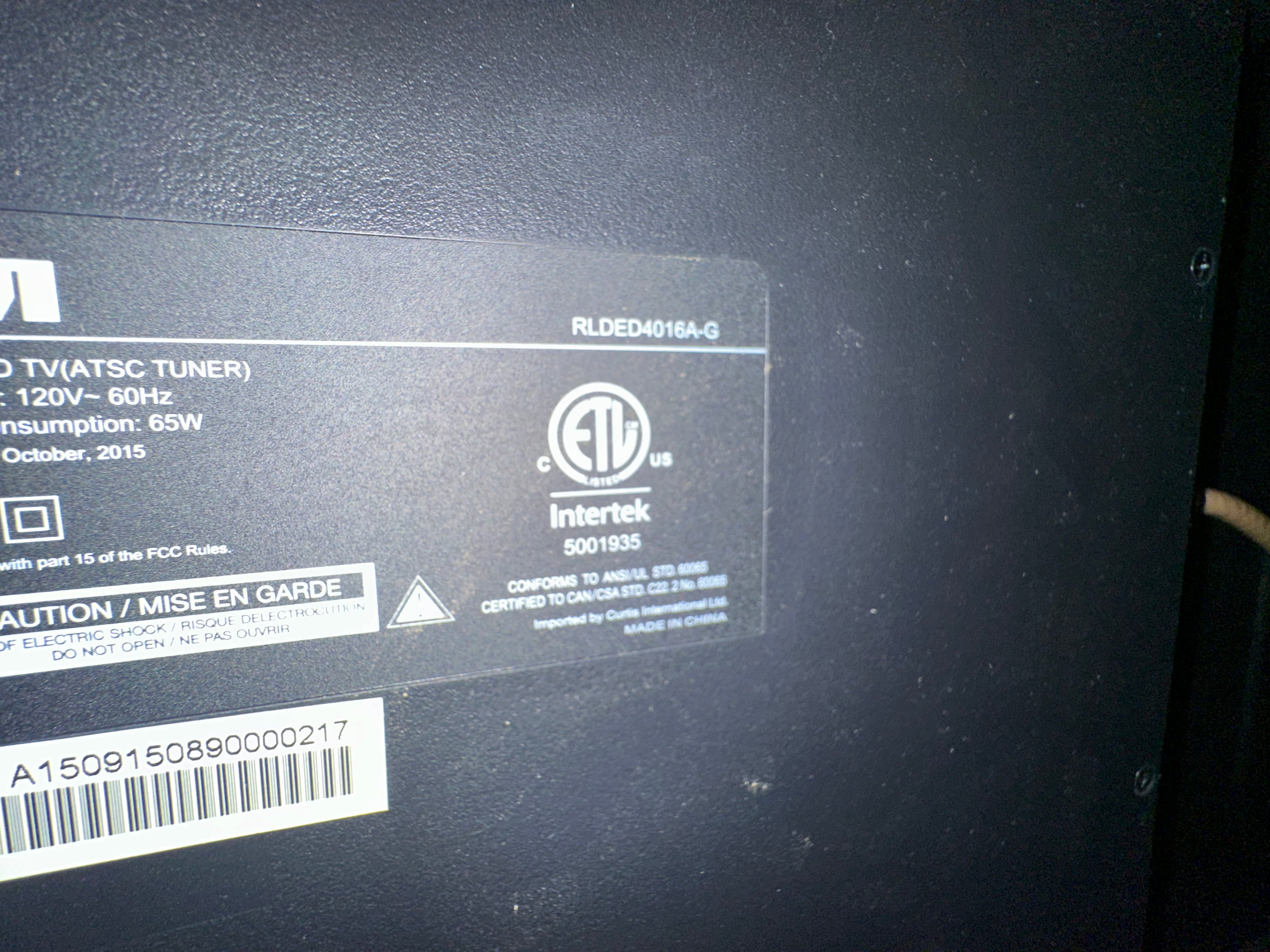 40” RCA TV