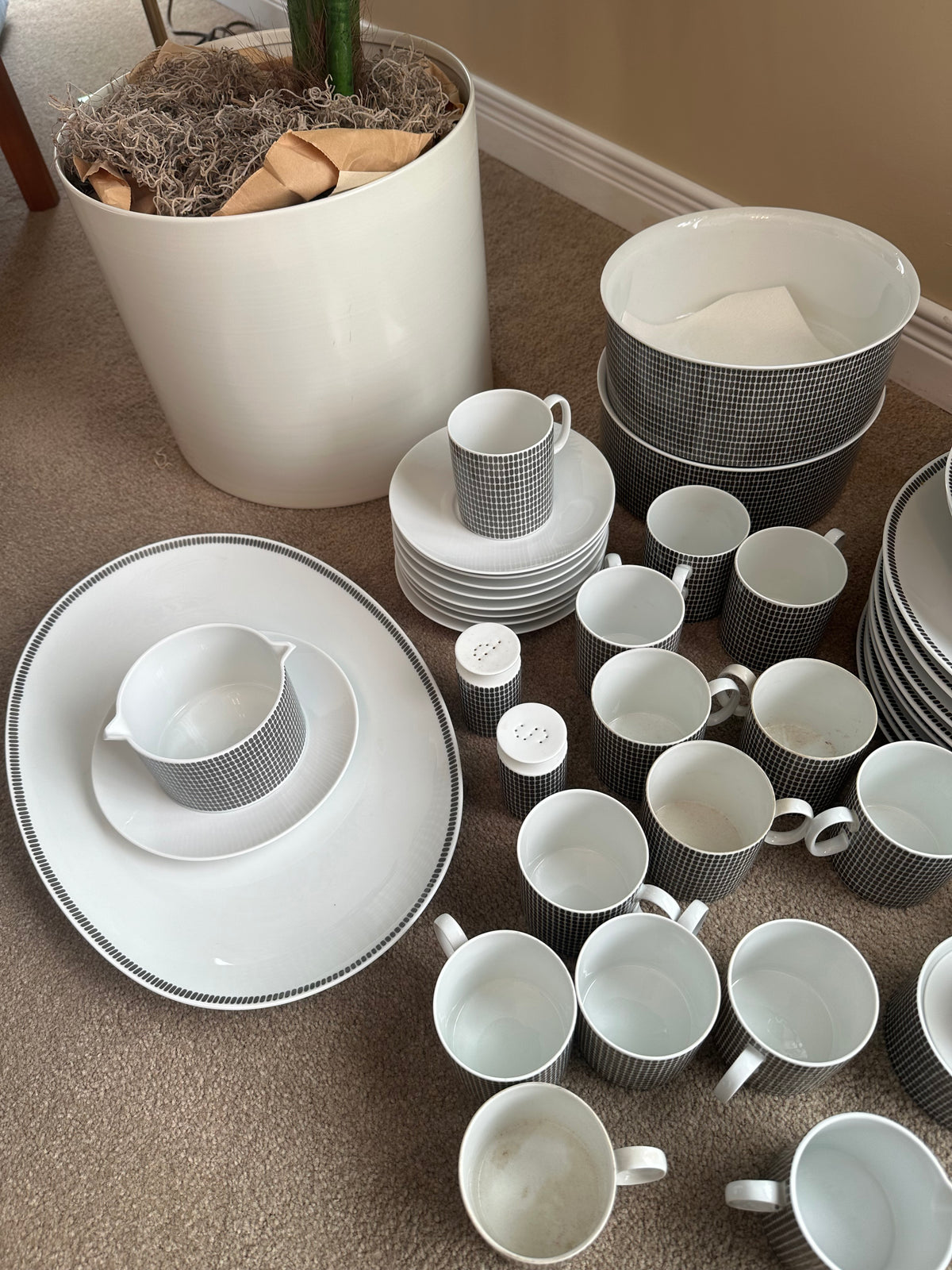MCM Rosenthal Medallion Onyx Set