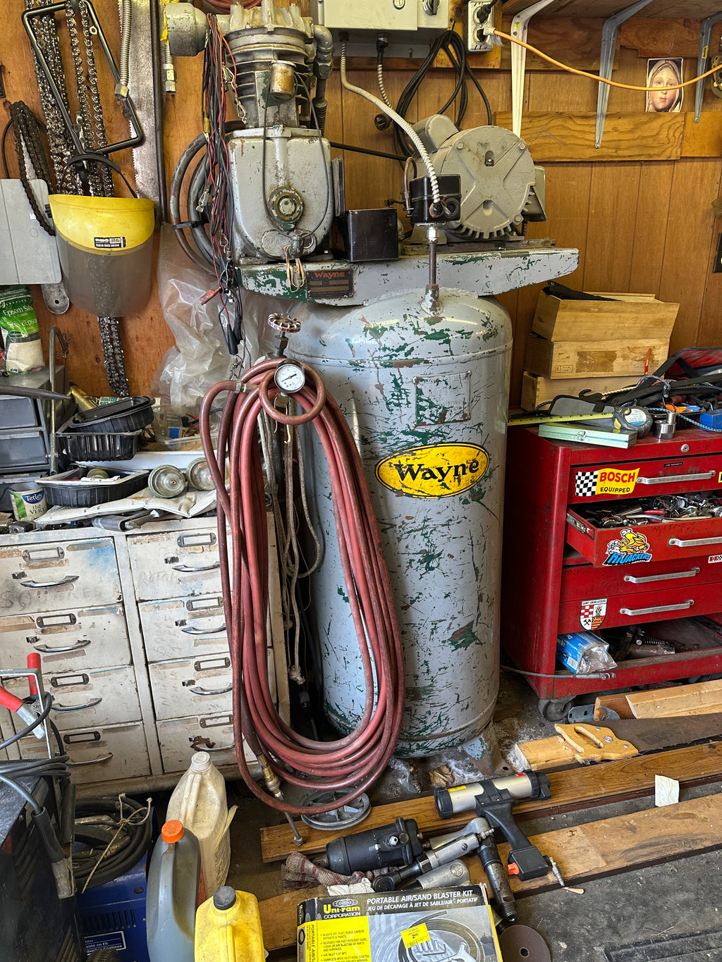 Large Wayne Air Compressor Lot
