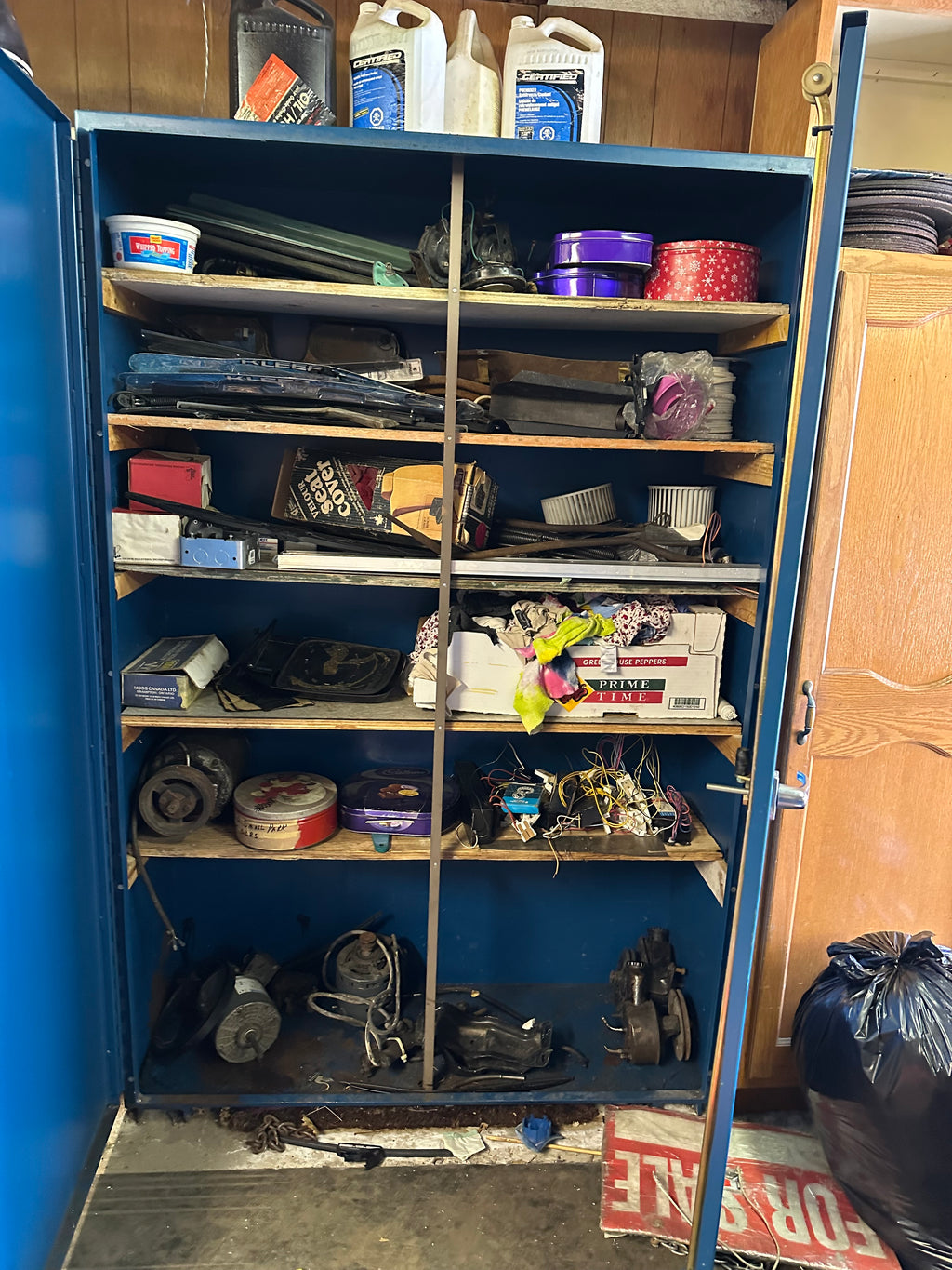 Large Blue Metal Cabinet #2