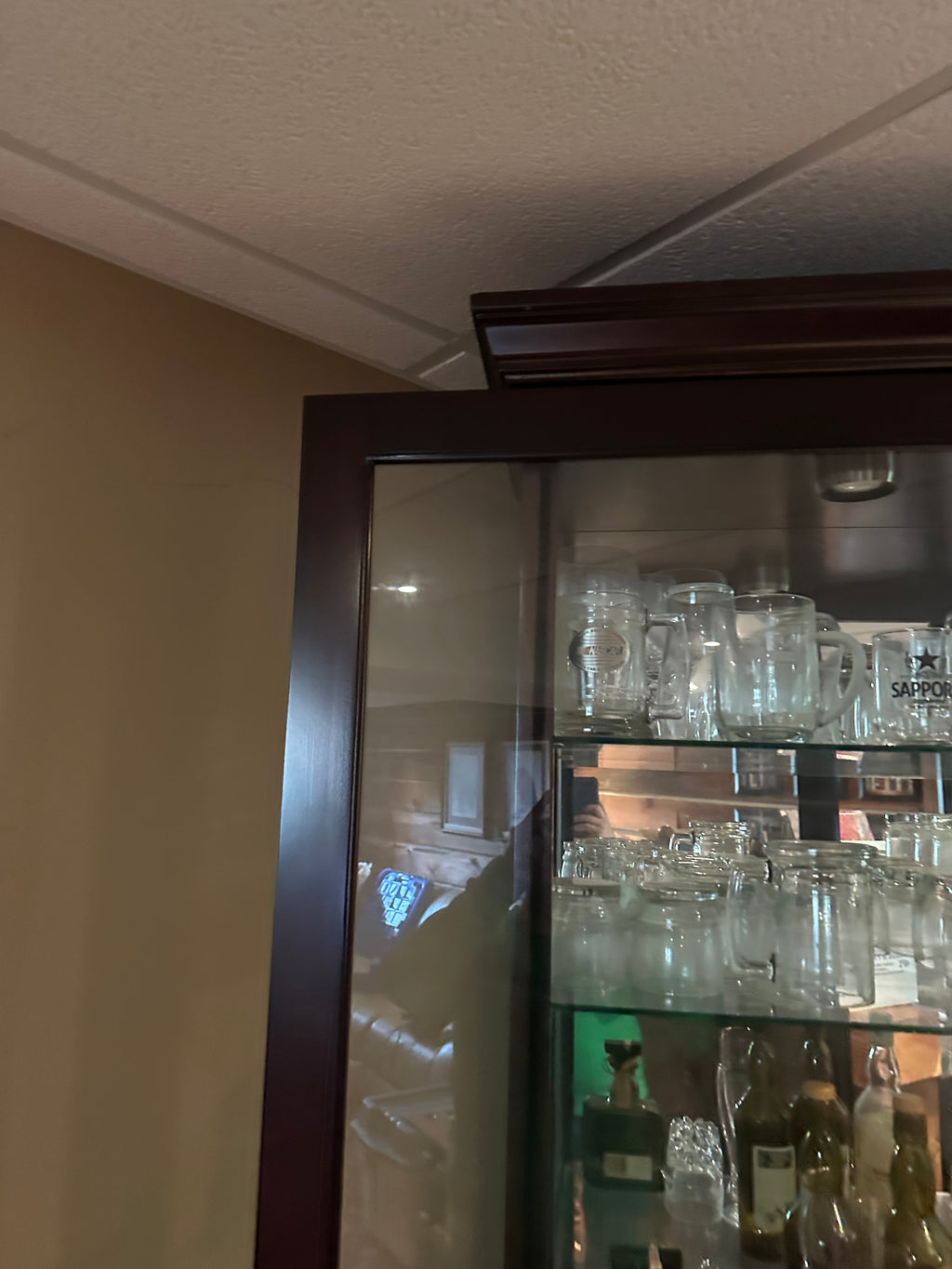 Sliding Door Lockable Display Cabinet