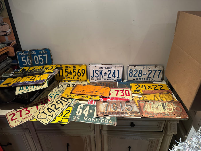 Lot #17 Vintage License Plate Lot