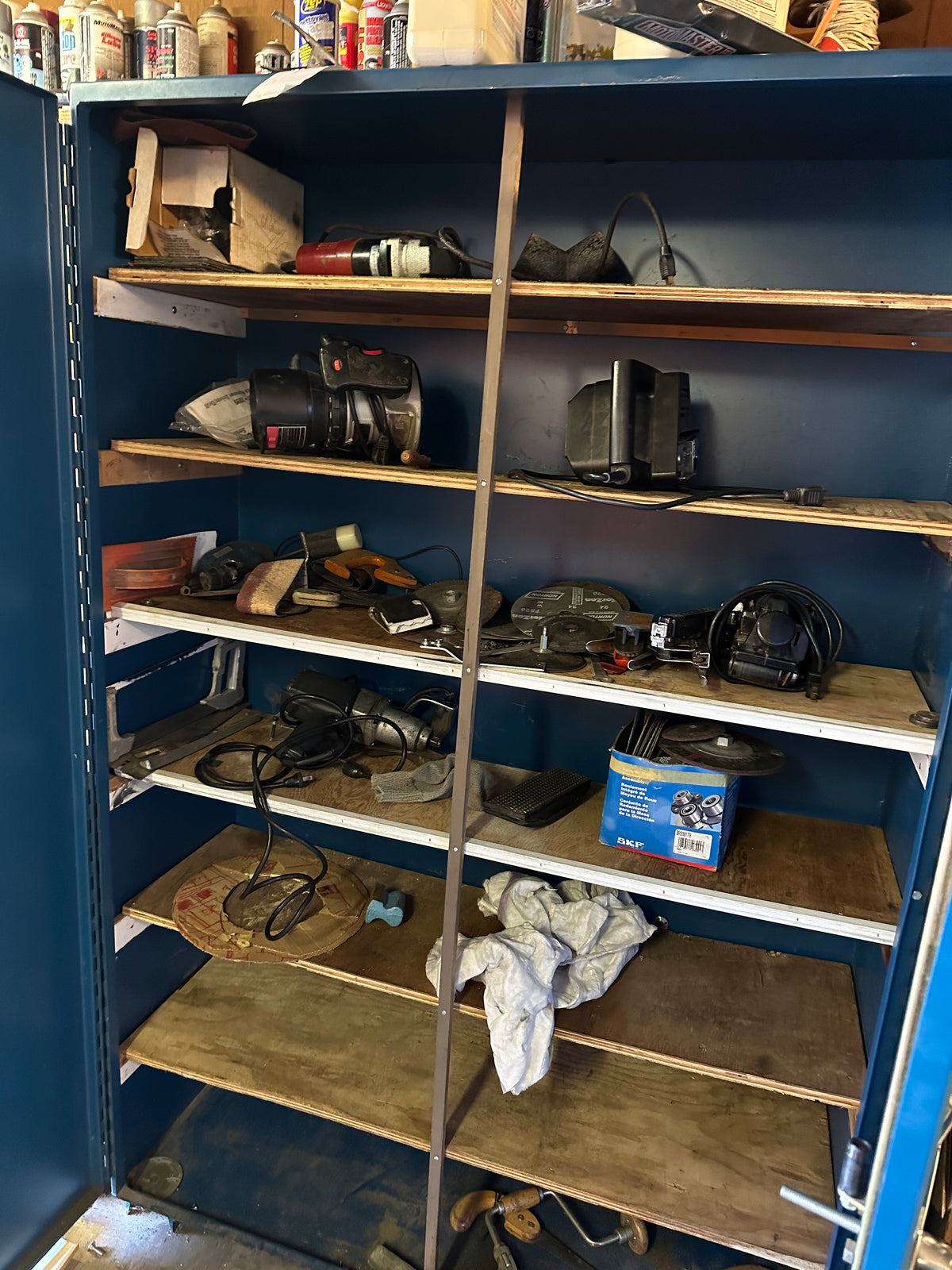 Large Blue Metal Cabinet #1
