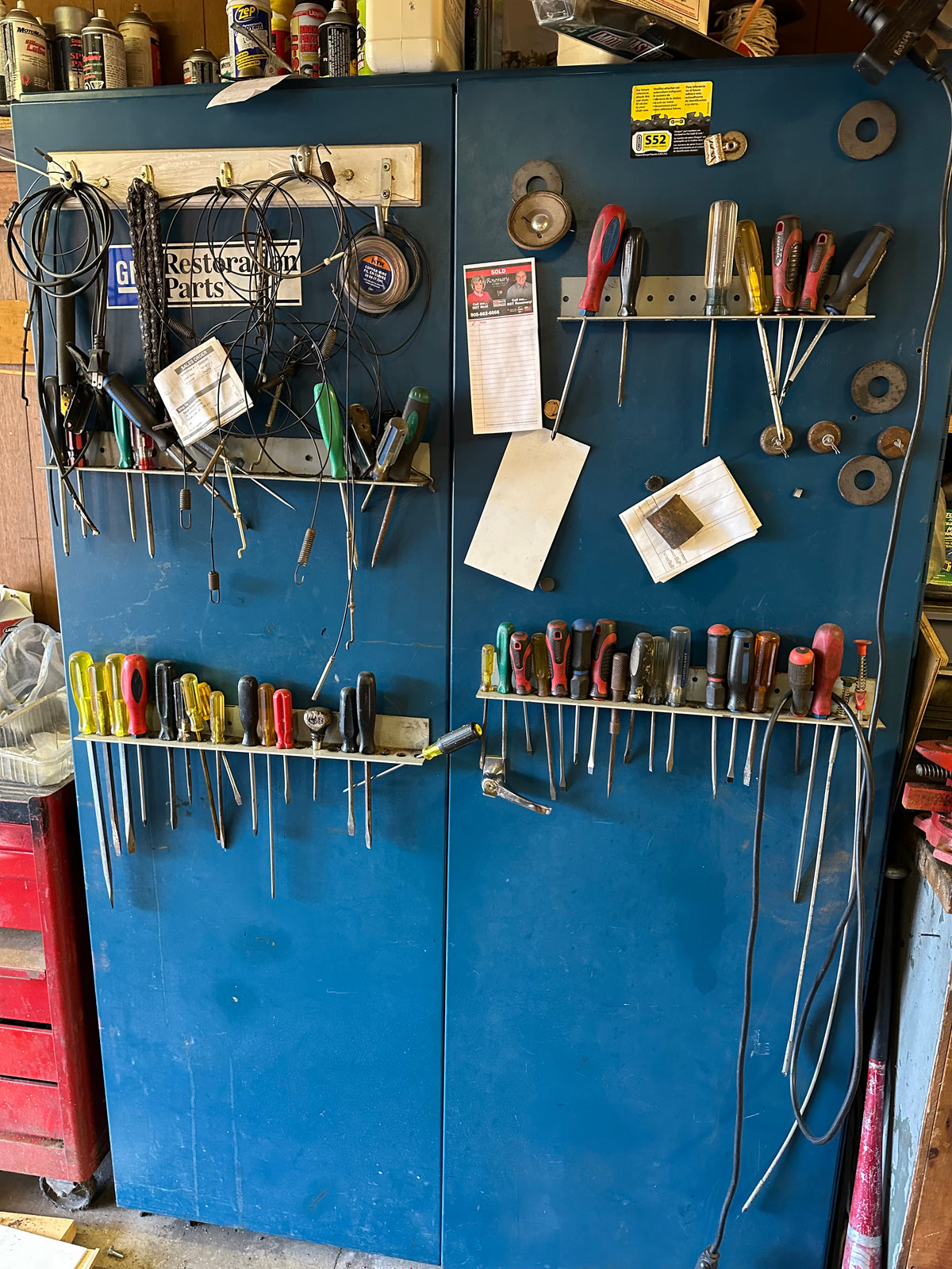 Large Blue Metal Cabinet #1