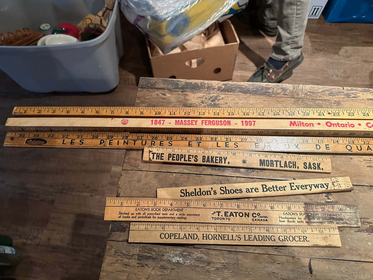 Lot #5 Vintage Advertising Rulers/Meter Sticks
