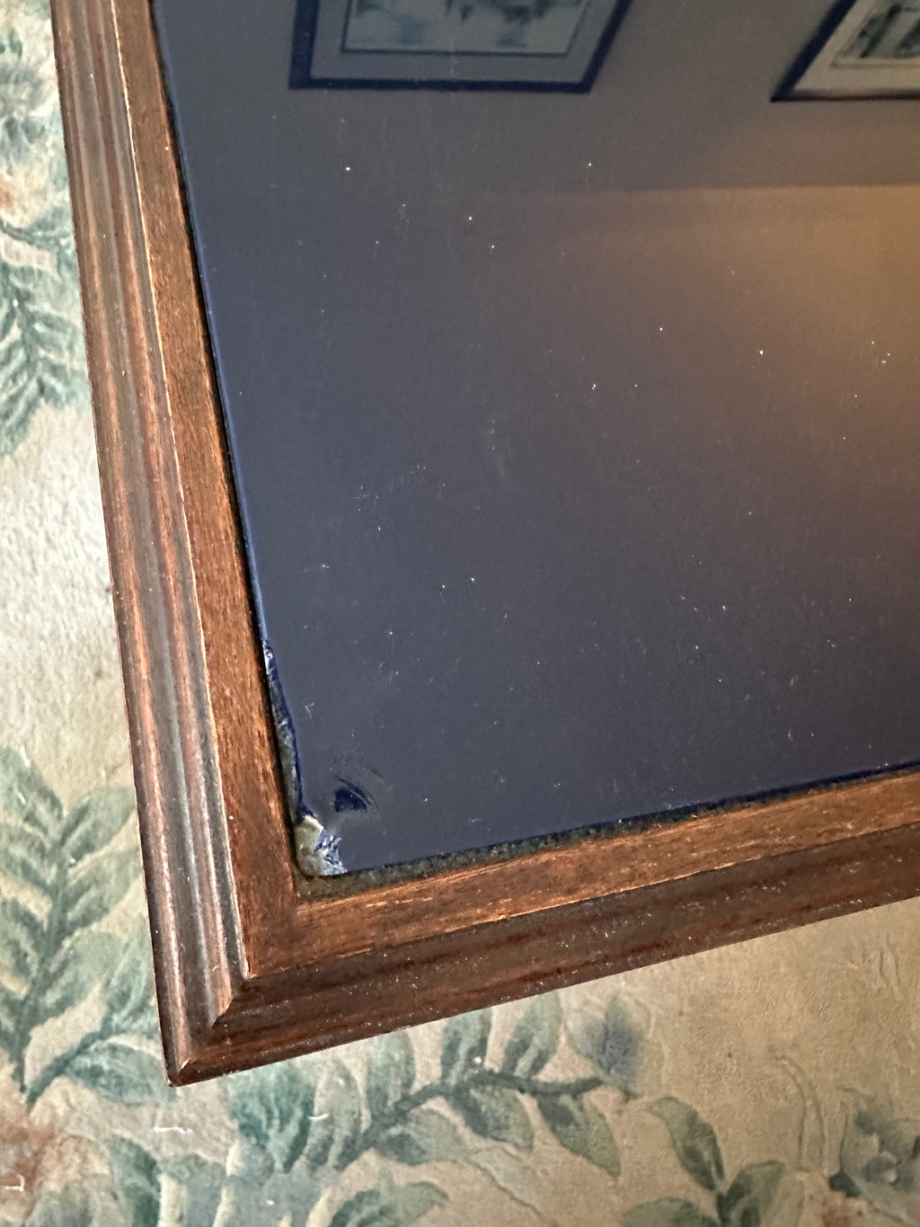 Blue Glass Top Coffee Table