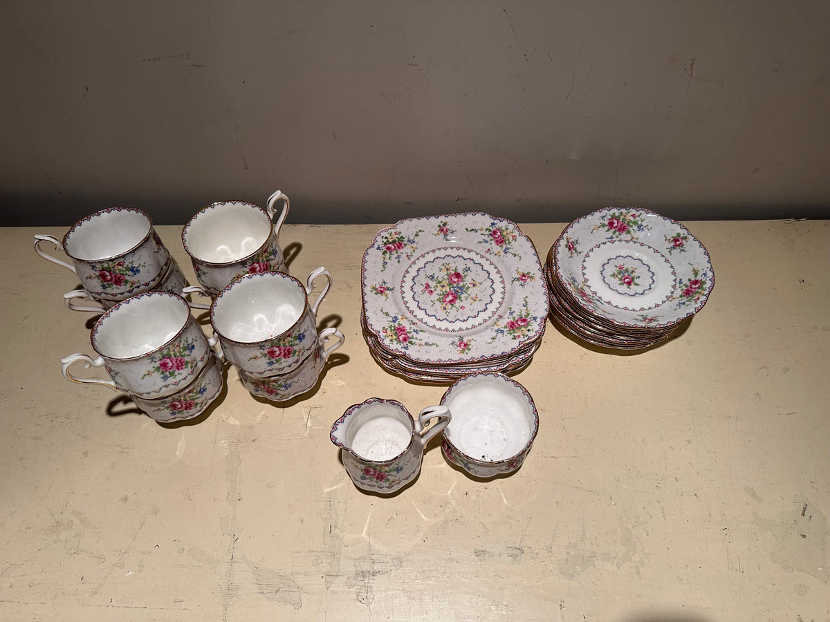 Lot #34 Royal Albert “Petit Point” 8 piece set