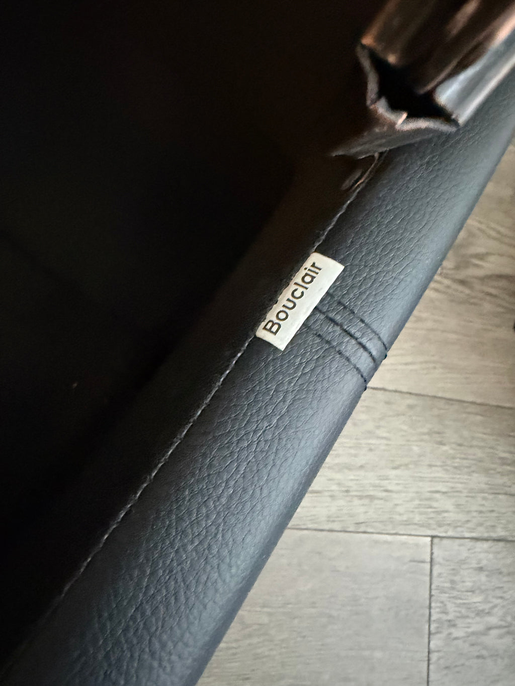 Bouclair Leather Storage Ottoman