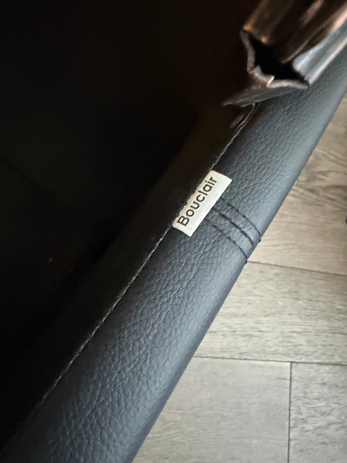 Bouclair Leather Storage Ottoman
