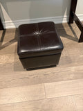 Faux Leather Ottoman
