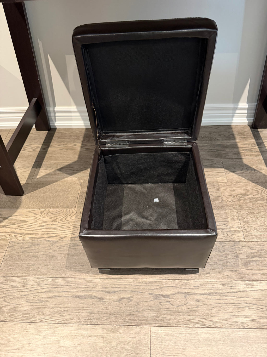 Faux Leather Ottoman