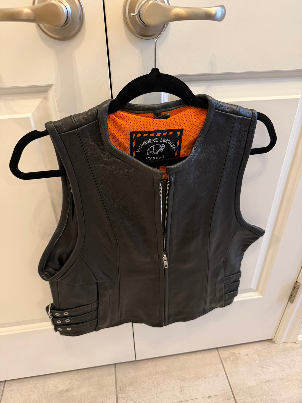 Woman’s Leather Motorcycle Vest